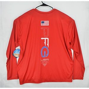 NWT Columbia PFG Omni Shade Deep Waves Americana Men's Long Sleeve Shirt